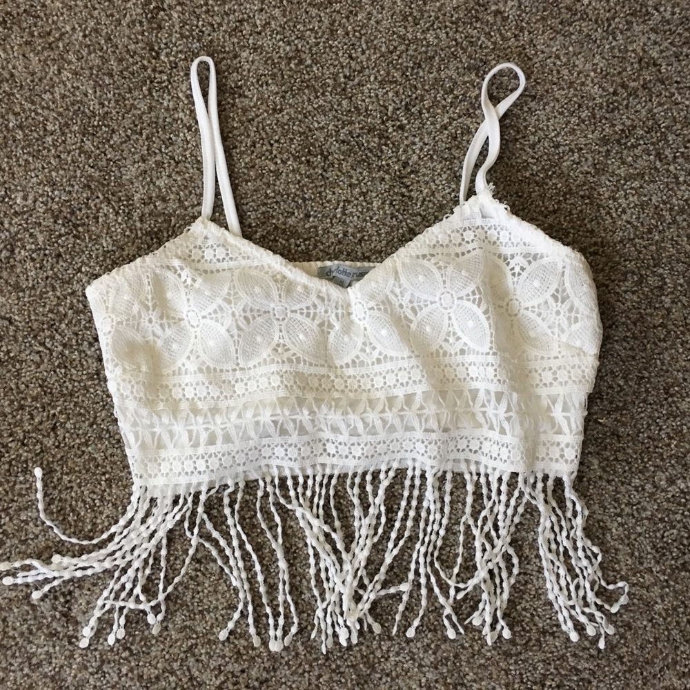 Crochet with fringe bralette